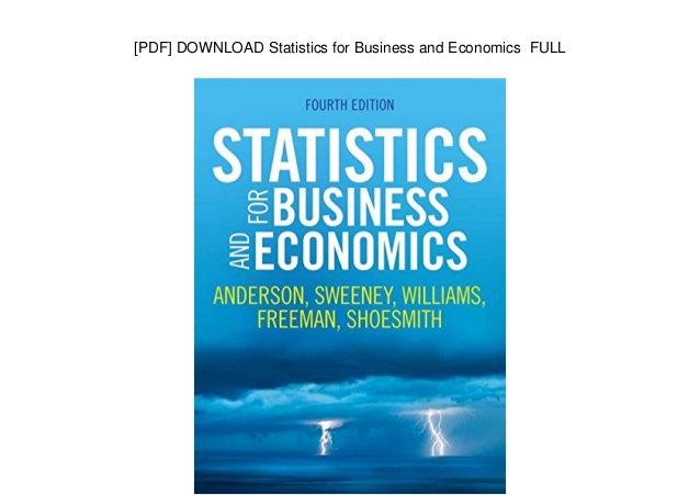 statistics for business and economics 12e pdf